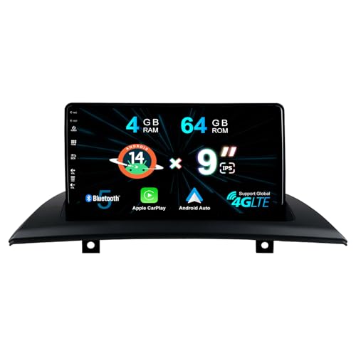MISONDA Android 14 4G+64G Autoradio für BMW X3 2006–2010 – Rückfahrkamera und GPS-Navi – 9 Zoll IPS [Unterstützung DAB/Lenkradsteuerung/WiFi/BT 5.0/Carplay/Mirrorlink/RDS von MISONDA