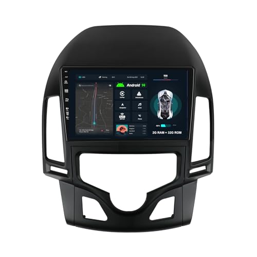 MISONDA Autoradio Android 14 Für Hyundai I30 2006-2011 - 9 Zoll IPS Bildschirm GPS Navigation - Unterstützung DAB/BT/USB/Carplay/WiFi/4G/MirrorLink/SWC/AUX/FM von MISONDA