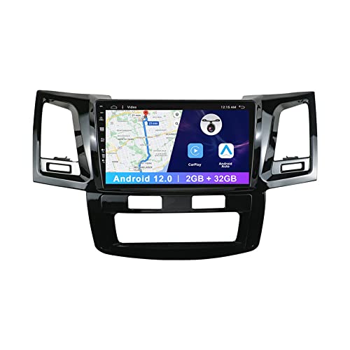 Autoradio GPS Navi 2GB+32GB Für Toyota Fortuner Hilux Revo Vigo 2007-2015 - 9 Zoll IPS Touchscreen - kostenlose Rückfahrkamera Unterstützt BT5.0/WLAN/SWC/DAB/Carplay/USB von MISONDA