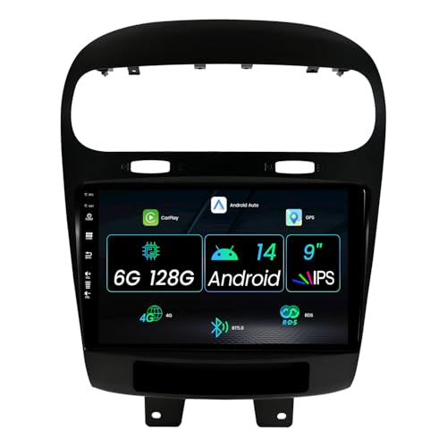 Autoradio für Dodge Journey FIAT Leap Freemont 2011–2020, mit GPS Navi – 9 Zoll IPS-6G + 128G Rückfahrkamera + kostenloses Mikrofon DSP + Carplay-Unterstützung BT5.0/WLAN/SWC/DAB von MISONDA