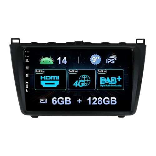 MISONDA 6+128G integriertes DAB+/4G/Wireless CarPlay Android Autoradio Stereo für Mazda 6 Rui Wing 2007–2012, IPS 9 Zoll mit Mirror Link FM RDS EQ + Rückfahrkamera MISONDA 6+128G integriertes DAB+/4G/Wireless CarPlay Android Autoradio Stereo für Mazda 6 Rui Wing 2007–2012, IPS 9 Zoll mit Mirror Link FM RDS EQ + Rückfahrkamera von MISONDA