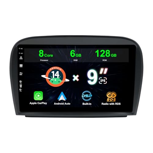 MISONDA 6G+128GB Doppel DIN Carplay DSP Android 14 Autoradio Für Mercedes Benz SL R230 SL350 SL500 SL300 SL550|Kamera+MIC|9Zoll IPS| Unterstützt GPS Navigation/DAB/WiFi/BT/MirrorLink/SWC/FM MISONDA 6G+128GB Doppel DIN Carplay DSP Android 14 Autoradio Für Mercedes Benz SL R230 SL350 SL500 SL300 SL550|Kamera+MIC|9Zoll IPS| Unterstützt GPS Navigation/DAB/WiFi/BT/MirrorLink/SWC/FM von MISONDA