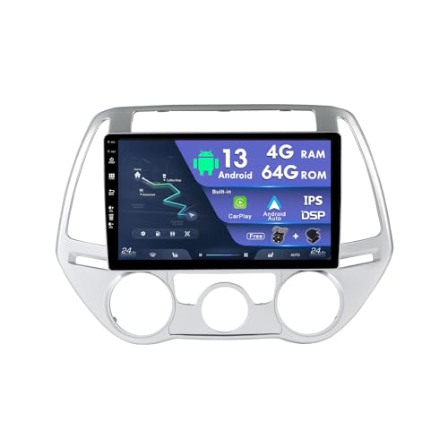MISONDA Android Autoradio Für Hyundai I20 2010-2014 Radio mit GPS Navi Carplay Android Auto DSP Bluetooth Mirrorlink FM AM RDS Kamera-4G+64G von MISONDA
