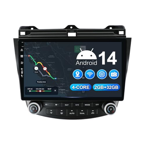 MISONDA Android 14 Autoradio Für Honda Accord/Euro 2003-2008 – Rückfahrkamera–10 Zoll Unterstützt DAB+/Lenkradsteuerung/WiFi/Bluetooth/Mirrorlink/USB/RDS/GPS 2G + 32G MISONDA Android 14 Autoradio Für Honda Accord/Euro 2003-2008 – Rückfahrkamera–10 Zoll Unterstützt DAB+/Lenkradsteuerung/WiFi/Bluetooth/Mirrorlink/USB/RDS/GPS 2G + 32G von MISONDA