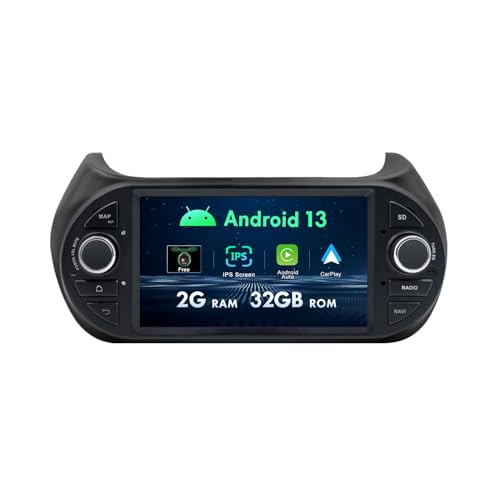 MISONDA Autoradio Stereo für FIAT Fiorino/Qubo/Citroën Nemo/Peugeot Bipper GPS Navi Android Carplay 7 Zoll IPS Touchscreen mit WiFi SWC Kamera DAB (2GB+32GB) von MISONDA