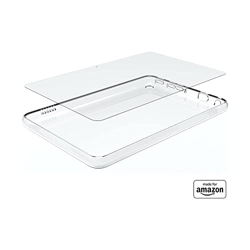 Brandneu und „Made for Amazon“: Klarsichthülle und Glasbildschirmschutz, für Fire HD 8 Tablet (Version 2022) von MISSION CABLES