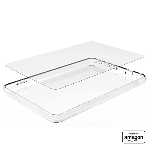 Brandneue transparente Schutzhülle und Displayschutz aus Glas, „Made for Amazon“, für das Fire 7-Tablet (2022) von MISSION CABLES