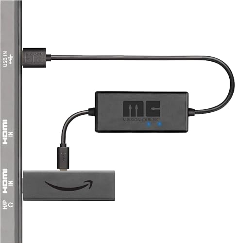 Mission USB Stromkabel - Ladekabel - Power Kabel für Amazon Fire TV (Keine separate Steckdose mehr notwendig) von MISSION CABLES