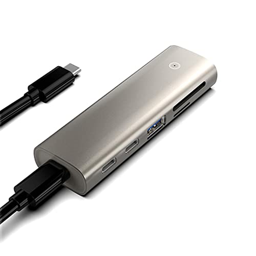 Hochgeschwindigkeitsübertragung, USB-Typ-C-Splitter, 6 Anschlüsse, USB 3.1 Gen2, Hub-Adapter für Laptop, PC, Computer, Handy Hochgeschwindigkeitsübertragung, USB-Typ-C-Splitter, 6 Anschlüsse, USB 3.1 Gen2, Hub-Adapter für Laptop, PC, Computer, Handy von MISUVRSE