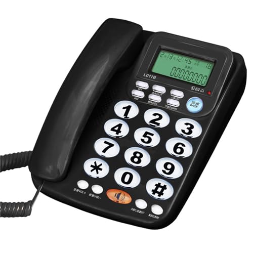 Kabelgebundenes Festnetztelefon mit großem Bildschirm, bleibt mit diesem funktionalen Telefon verbunden und organisiert Kabelgebundenes Festnetztelefon mit großem Bildschirm, bleibt mit diesem funktionalen Telefon verbunden und organisiert von MISUVRSE