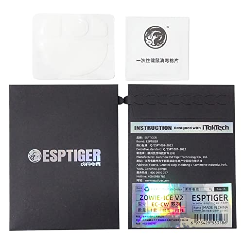 MISUVRSE 1 Packung Original Esports Tiger ICE Version Mausfüße für Zowiee Gear EC-CW weiße Mäuse Glides Edge Tiger Gaming Maus Füße von MISUVRSE