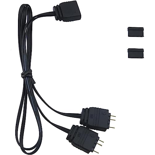 MISUVRSE ARGB 5V 3Pin Verlängerung Kabel Adapter 1 Zu 2 Lüfter HUB Splitter Stecker Für Motherboard Motherboard SYNC Splitter von MISUVRSE