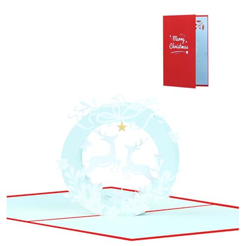 MISUVRSE Handgefertigte 3D Popup Weihnachtskarten. Einzigartige 3D Popup Weihnachtskarten. Bunte Saisonale Grußkarten Für Feiertage von MISUVRSE