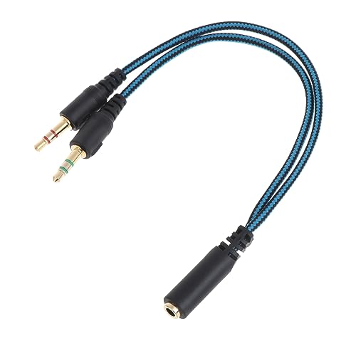 MISUVRSE Headset 3 5mm Splitter Mic Kabel Für Computer Headset 3 5mm Buchse Auf 2 Mic 3 5mm Stecker Kopfhörer Y Splitter von MISUVRSE