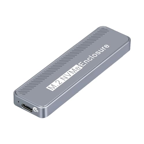 MISUVRSE Tragbares M.2 NVMe SSD Gehäuse USB 3.2 Typ C Festplatten Aufbewahrungsbox Unterstützt 4 Und 2230–2280 SSDs Legierungsgehäuse Intelligente Schlaftechnologie von MISUVRSE