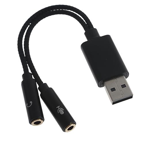 MISUVRSE USB-Soundkarte USB-A auf 3,5 mm mit separatem Mikrofon-Headset-Anschluss, Adapter, gegenseitiger Konverter MISUVRSE USB-Soundkarte USB-A auf 3,5 mm mit separatem Mikrofon-Headset-Anschluss, Adapter, gegenseitiger Konverter von MISUVRSE
