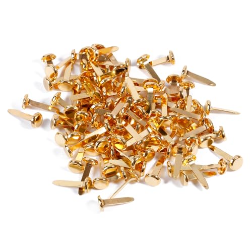 Metall-Rundkopf-Clips, Scrapbooking, Klammern, Musterklammern für Schule, Büro, Büroklammern, 100 Stück/Set von MISUVRSE