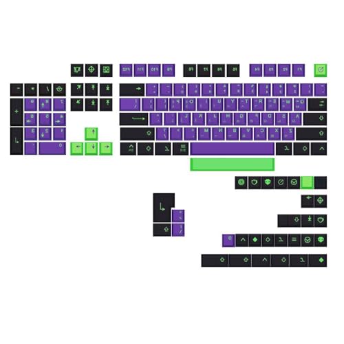 PBT Keycaps 135 Tasten Cherry Profil DYE SUB EVA Lila Tastenkappe Für Mechanische Tastatur Japanisch Russisch Koreanisch Englisch Pbt Tastenkappen Japanische Kirsche Profil Russisch Koreanisch von MISUVRSE