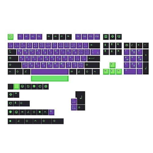 PBT Keycaps 135 Tasten Cherry Profil DYE SUB EVA Lila Tastenkappe Für Mechanische Tastatur Japanisch Russisch Koreanisch Englisch Pbt Tastenkappen Japanische Kirsche Profil Russisch Koreanisch von MISUVRSE