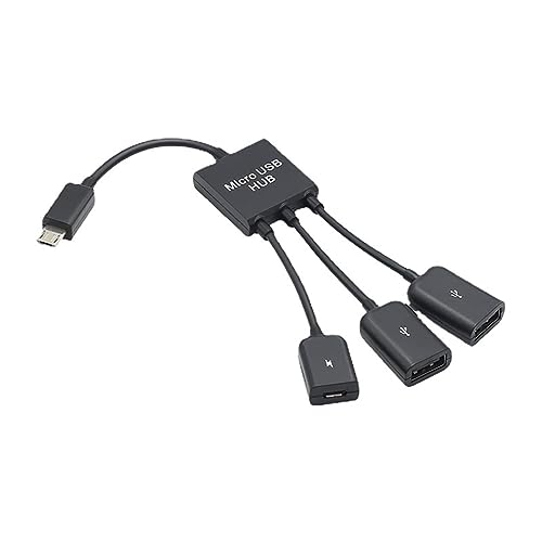 Stecker auf Buchse, Doppel-USB-2.0-Host-OTG-Adapterkabel für Smartphone, Tastaturen, Tablet, 3 Anschlüsse, Micro-USB Typ-C-HUB Stecker auf Buchse, Doppel-USB-2.0-Host-OTG-Adapterkabel für Smartphone, Tastaturen, Tablet, 3 Anschlüsse, Micro-USB Typ-C-HUB von MISUVRSE
