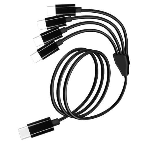 MISYNLON USB-C-Multi-Ladekabel, 4-in-1-USB-C-Splitter mit 4 Typ-C-Anschlüssen, kurzes USB-C-Kabel für S23/S22/S20, IP15/16, Handys, Tablets und mehr, 50 cm MISYNLON USB-C-Multi-Ladekabel, 4-in-1-USB-C-Splitter mit 4 Typ-C-Anschlüssen, kurzes USB-C-Kabel für S23/S22/S20, IP15/16, Handys, Tablets und mehr, 50 cm von MISYNLON