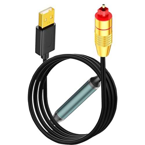 MISYNLON USB-auf-optisches Audio-Adapterkabel, unidirektionaler USB-A-Stecker auf SPDIF-Port, Konverter-Anschlusskabel, kompatibel mit PS5, TV, PC, Laptop, Soundbars Windows 10/11–2 m MISYNLON USB-auf-optisches Audio-Adapterkabel, unidirektionaler USB-A-Stecker auf SPDIF-Port, Konverter-Anschlusskabel, kompatibel mit PS5, TV, PC, Laptop, Soundbars Windows 10/11–2 m von MISYNLON