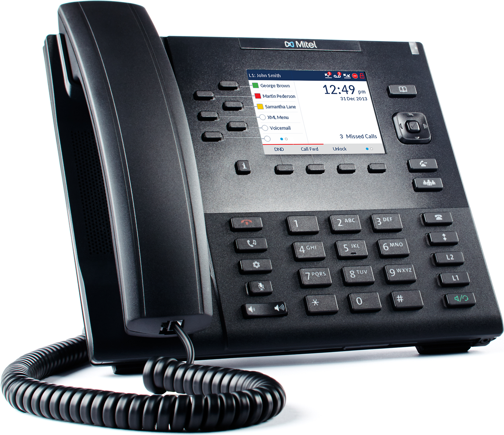 Mitel 6867 - VoIP-Telefon - SIP, RTCP, RTP, SRTP - 9 Leitungen (80C00002AAA-A) von MITEL