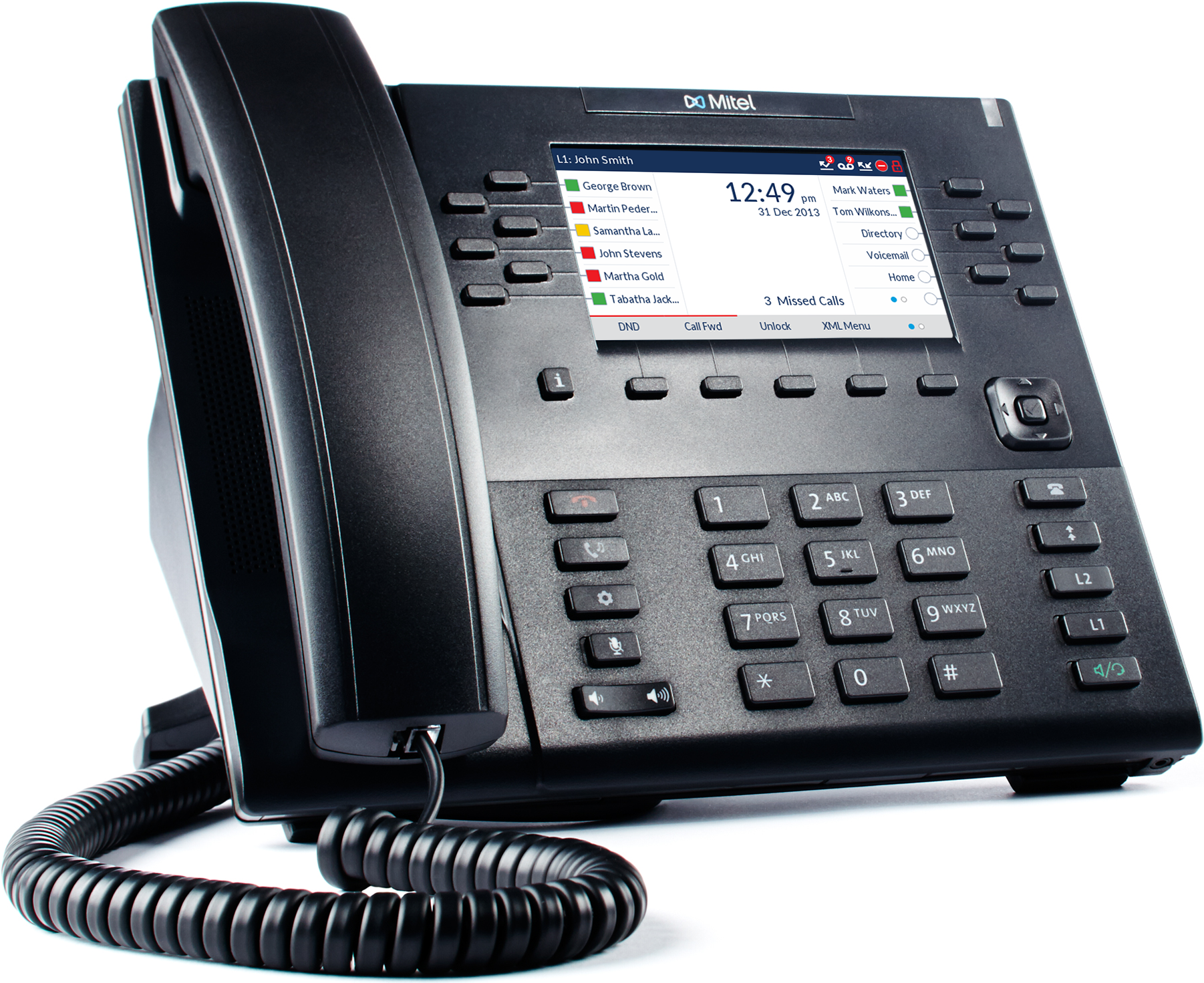 Mitel 6869 SIP Phone - VoIP-Telefon - SIP, RTCP, RTP, SRTP - 24 Leitungen (80C00003AAA-A) von MITEL