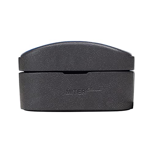 Miter Case Kompatibel mit Sony WF-1000XM4 Kopfhörern, handgefertigte Schutzhülle aus PU-Leder Hülle für WF1000XM4 (schwarz) von MITER CASE