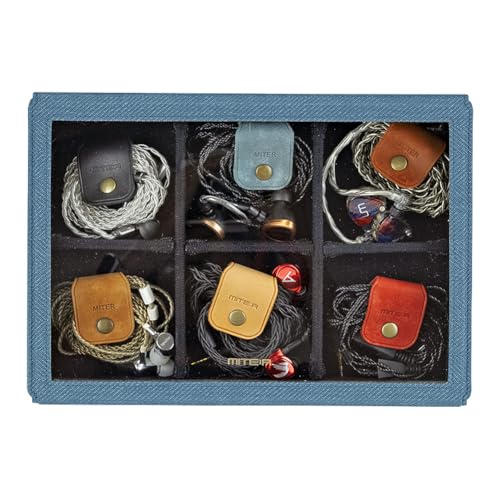 MITER Tragetasche für FiiO iBasso Sony Shanling HiBy Cayin Astell&Kern Questyle, handgefertigte Acryl-Fenster harte Aufbewahrungsbox für IEM-Kopfhörer + Audio-Player (Indigoblau-Acryl 6 MITER Tragetasche für FiiO iBasso Sony Shanling HiBy Cayin Astell&Kern Questyle, handgefertigte Acryl-Fenster harte Aufbewahrungsbox für IEM-Kopfhörer + Audio-Player (Indigoblau-Acryl 6 von MITER