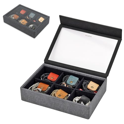 MITER Tragetasche für FiiO iBasso Sony Shanling HiBy Cayin Astell & Kern Questyle, handgefertigte Acryl-Fenster harte Aufbewahrungsbox für IEM-Kopfhörer + Audio-Player (hellschwarzes Acryl 6 MITER Tragetasche für FiiO iBasso Sony Shanling HiBy Cayin Astell & Kern Questyle, handgefertigte Acryl-Fenster harte Aufbewahrungsbox für IEM-Kopfhörer + Audio-Player (hellschwarzes Acryl 6 von MITER
