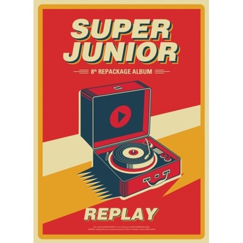 SUPER JUNIOR [REPLAY] 8th Repackage Album CD+96p Photo Book+1p Photo Card+Tracking Number K-POP SEALED von MIUTRY