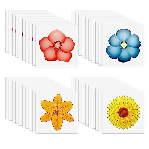 MIVAIUN 40 Pcs Fliegenfalle für Fenster, Fruchtfliegenfalle für Küche Blumenmuster, Fliegenfalle Innenbereic Kann Insekten Töten, Schluss mit Verklebten Fliegen am Fenste (40 Pcs) von MIVAIUN