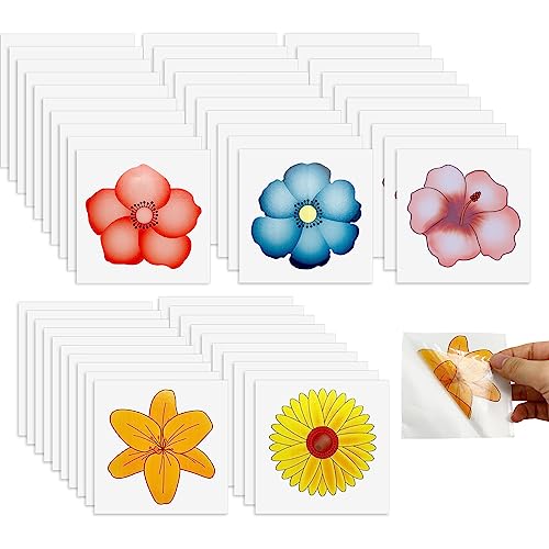 MIVAIUN 50 Pcs Fliegenfalle für Fenster, Fruchtfliegenfalle für Küche Blumenmuster, Fliegenfalle Innenbereic Kann Insekten Töten, Schluss mit Verklebten Fliegen am Fenste (50 Stück) von MIVAIUN