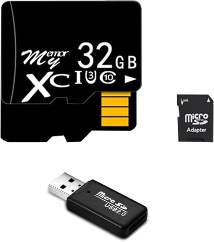 Micro SD Karte Speicherkarte mit SD Kartenleser Adapter 32G Full HD & 4K UHD 100 MB s Lesen Lesegeschwindigkeit für Smartphones und Tablets Android Dash Cam und Heimüberwachungssysteme von MIVPD