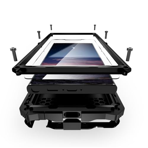 MIYIYQP Kompatibel mit Samsung Galaxy S24 Ultra 5G Metall hülle, Outdoor Powerful Hybrid Schutz stoßfest Fall Schutzhülle,mit Eingebautem Gehärtetem Glas Displayschutzfolie mit Kickstand (Schwarz-Ⅲ) MIYIYQP Kompatibel mit Samsung Galaxy S24 Ultra 5G Metall hülle, Outdoor Powerful Hybrid Schutz stoßfest Fall Schutzhülle,mit Eingebautem Gehärtetem Glas Displayschutzfolie mit Kickstand (Schwarz-Ⅲ) von MIYIYQP