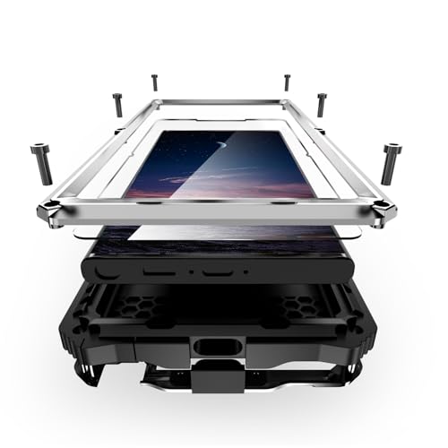 MIYIYQP Kompatibel mit Samsung Galaxy S24 Ultra 5G Metall hülle, Outdoor Powerful Hybrid Schutz stoßfest Fall Schutzhülle,mit Eingebautem Gehärtetem Glas Displayschutzfolie mit Kickstand (Silber-Ⅲ) MIYIYQP Kompatibel mit Samsung Galaxy S24 Ultra 5G Metall hülle, Outdoor Powerful Hybrid Schutz stoßfest Fall Schutzhülle,mit Eingebautem Gehärtetem Glas Displayschutzfolie mit Kickstand (Silber-Ⅲ) von MIYIYQP