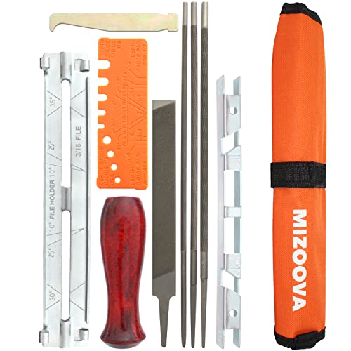 Mizoova - Kettensägen Schärfer 10 Teilig Schärfgerät Kit mit Rundfeilen 4.0-4.8 - 5.5 mm von MIZOOVA