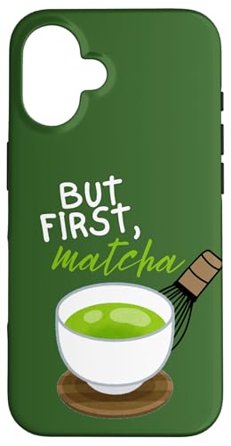 Aber zuerst das Matcha Tea Lover Design Hülle für iPhone 16 von MJ Designs