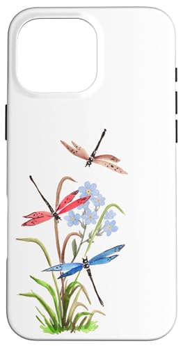 Aquarell-Libellen und blaue Blumen, Natur-Design Hülle für iPhone 16 Pro Max Aquarell-Libellen und blaue Blumen, Natur-Design Hülle für iPhone 16 Pro Max von MJ Designs