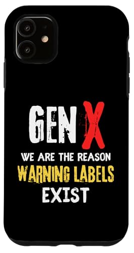 Gen X Warning Labels Exist Funny Nostalgie Zitat Hülle für iPhone 11 Gen X Warning Labels Exist Funny Nostalgie Zitat Hülle für iPhone 11 von MJ Designs