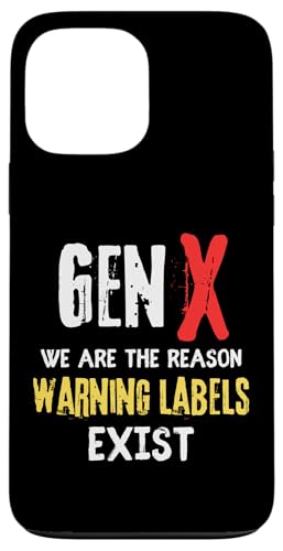 Gen X Warning Labels Exist Funny Nostalgie Zitat Hülle für iPhone 13 Pro Max Gen X Warning Labels Exist Funny Nostalgie Zitat Hülle für iPhone 13 Pro Max von MJ Designs