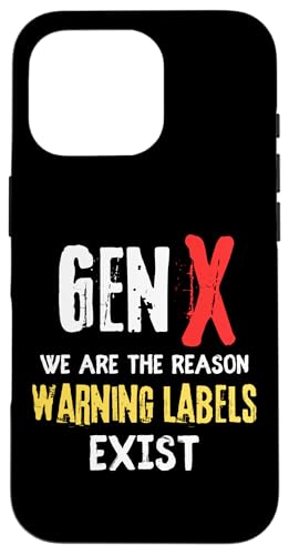 Gen X Warning Labels Exist Funny Nostalgie Zitat Hülle für iPhone 16 Pro Gen X Warning Labels Exist Funny Nostalgie Zitat Hülle für iPhone 16 Pro von MJ Designs