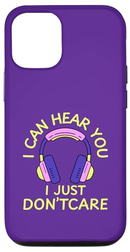 I Can Hear You I Just Don't Care Gamer Kopfhörer Hülle für iPhone 12/12 Pro von MJ Designs
