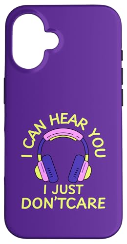 I Can Hear You I Just Don't Care Gamer Kopfhörer Hülle für iPhone 16 von MJ Designs