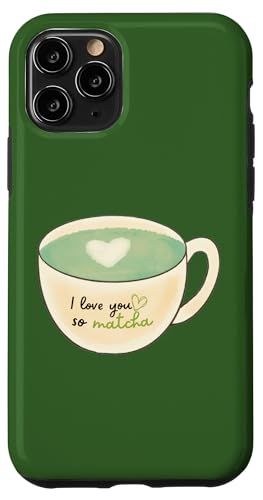 I Love You So Matcha Aquarell Tea Pun Design Hülle für iPhone 11 Pro von MJ Designs
