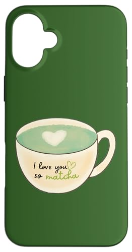 I Love You So Matcha Aquarell Tea Pun Design Hülle für iPhone 16 Plus I Love You So Matcha Aquarell Tea Pun Design Hülle für iPhone 16 Plus von MJ Designs