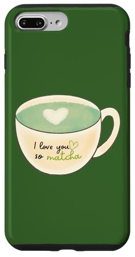 I Love You So Matcha Aquarell Tea Pun Design Hülle für iPhone 7 Plus/8 Plus von MJ Designs