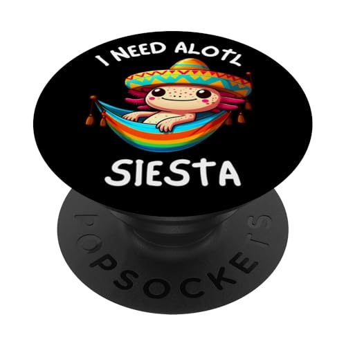 I Need Alotl Siesta - Niedliches Axolotl Sombrero Hängematten-Design PopSockets Klebender PopGrip I Need Alotl Siesta - Niedliches Axolotl Sombrero Hängematten-Design PopSockets Klebender PopGrip von MJ Designs