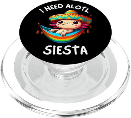 I Need Alotl Siesta - Niedliches Axolotl Sombrero Hängematten-Design PopSockets PopGrip für MagSafe I Need Alotl Siesta - Niedliches Axolotl Sombrero Hängematten-Design PopSockets PopGrip für MagSafe von MJ Designs
